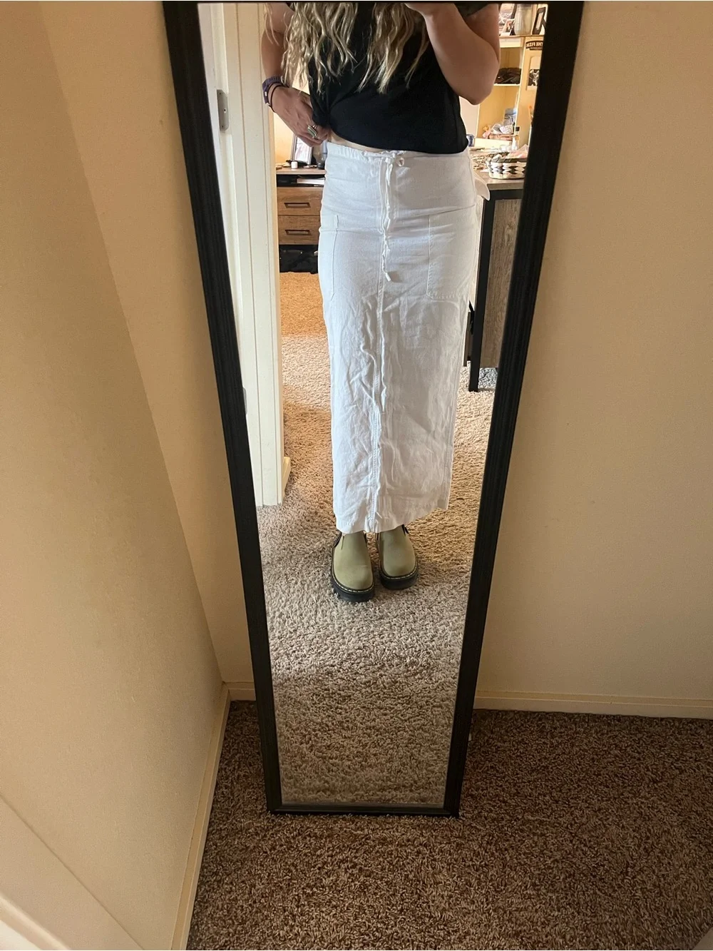 Grace de Lyon White Linno Maxi Skirt